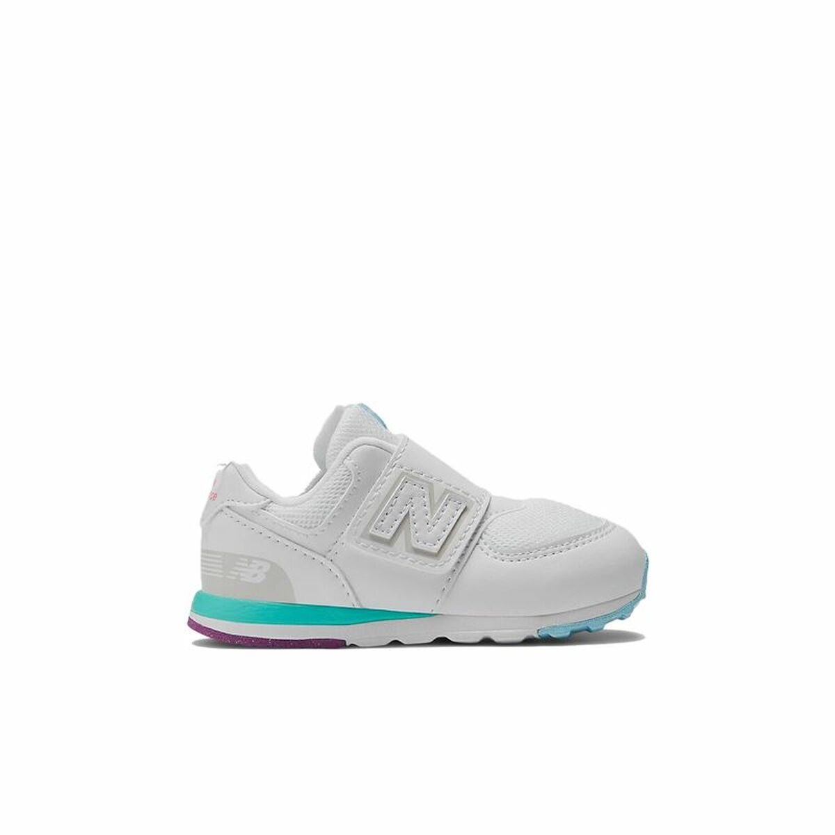 Sports Shoes for Kids New Balance 574 NEW-B HOOK LOOP White-0
