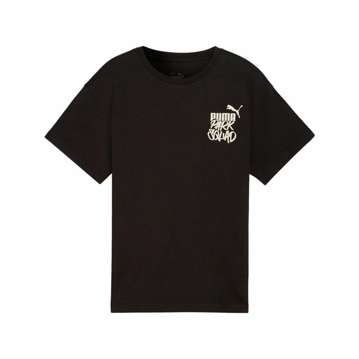 Child's Short Sleeve T-Shirt Puma Essenntials+ Mid 90S Graphic Black-0