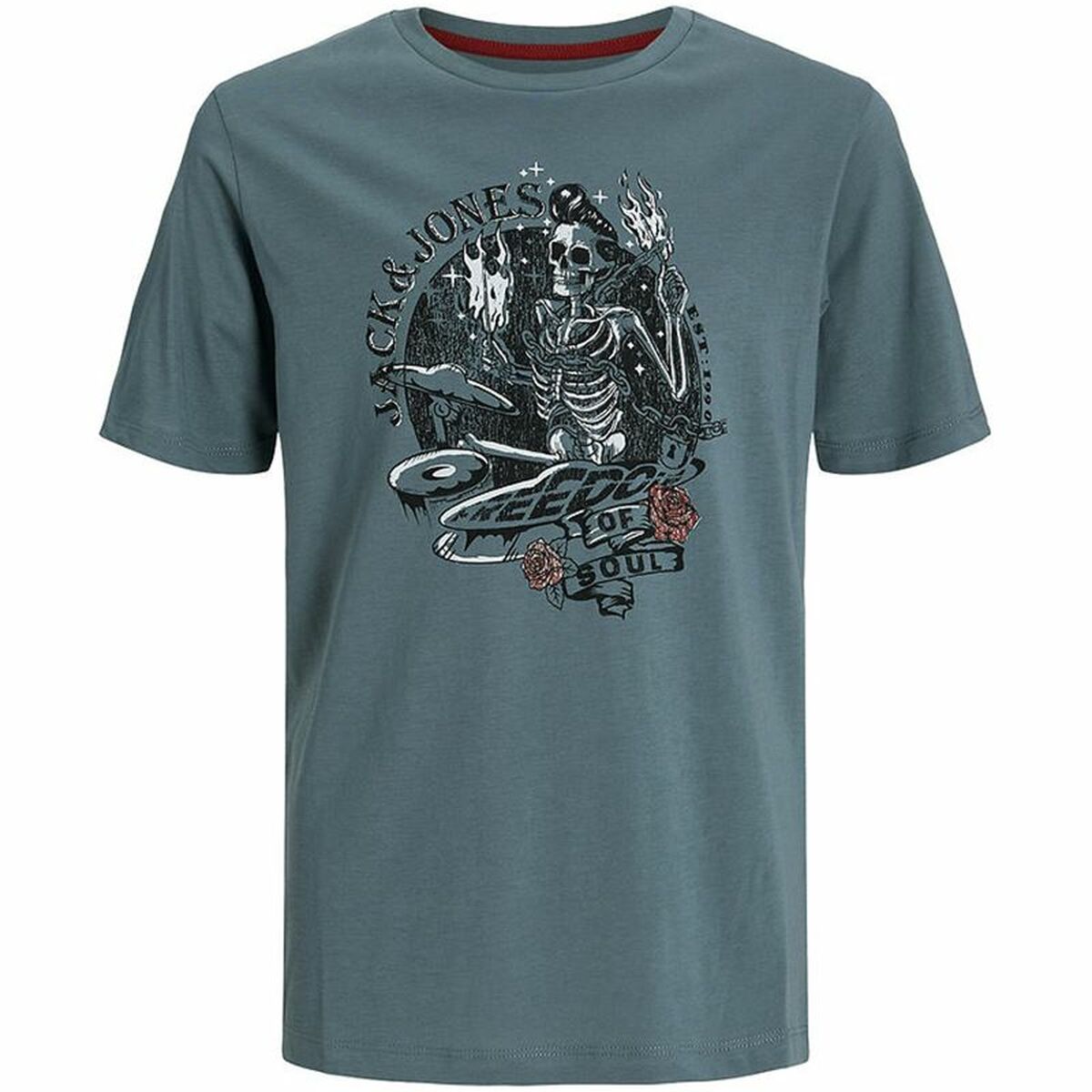 Child's Short Sleeve T-Shirt Jack & Jones skull Rock Crew-0