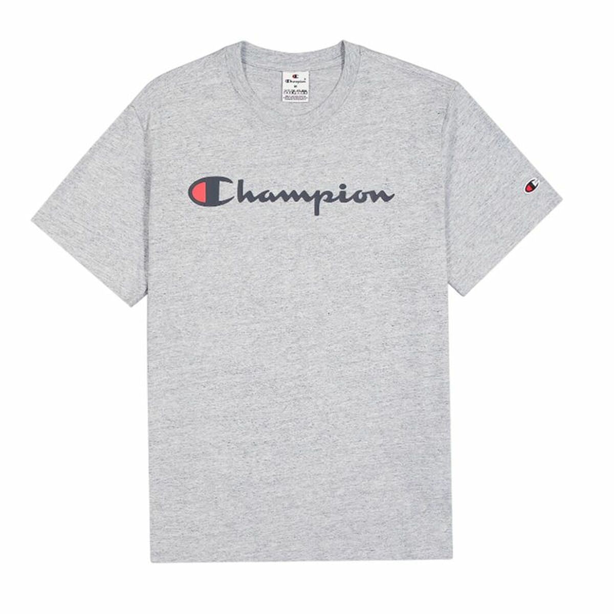 Men’s Short Sleeve T-Shirt Champion Crewneck Light grey-0