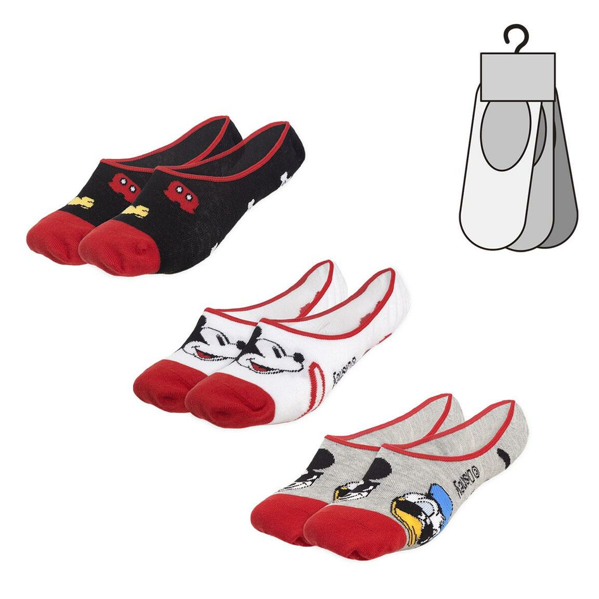 Socks Mickey Mouse Unisex 3 pairs-0