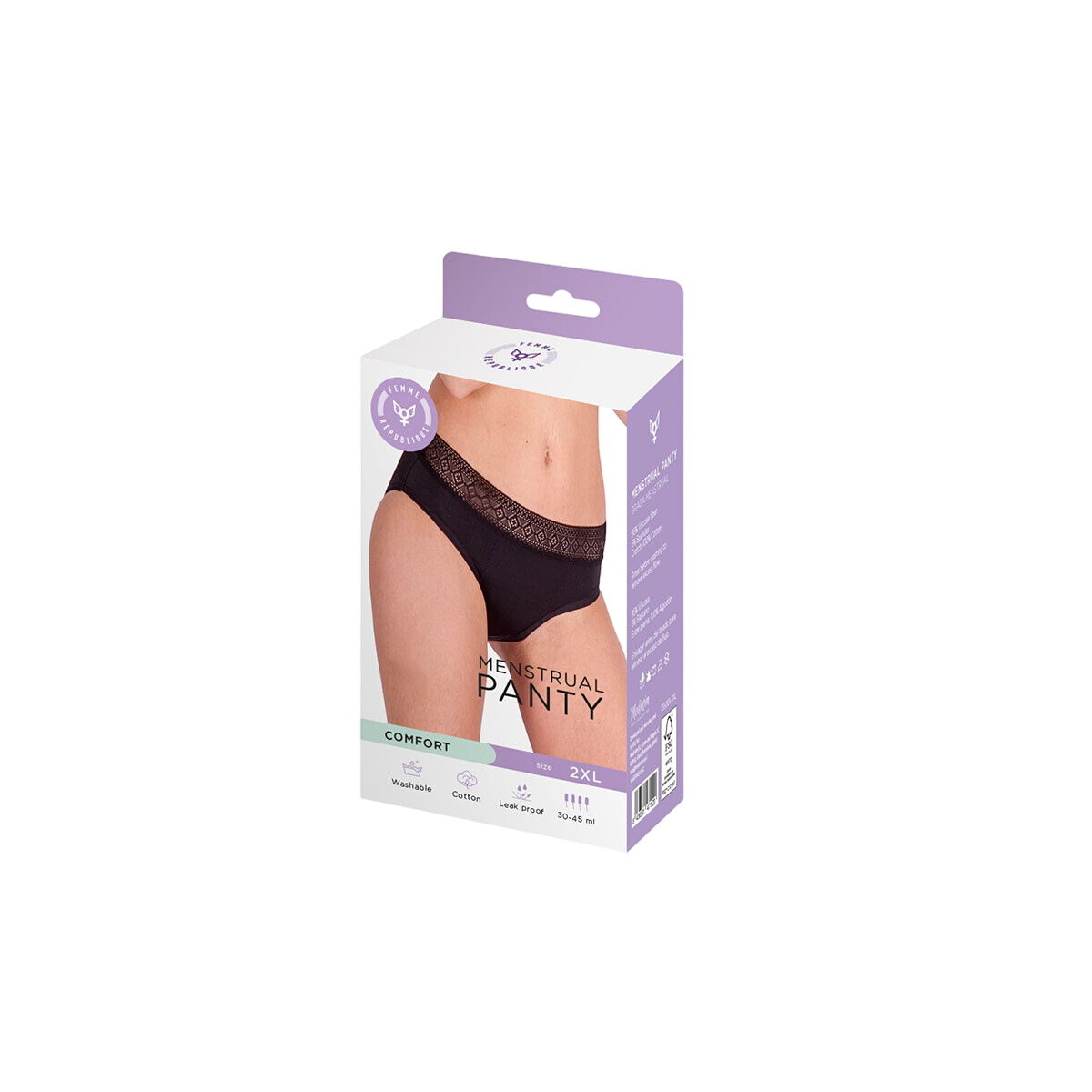 Menstrual panties Femme Republique Black-0