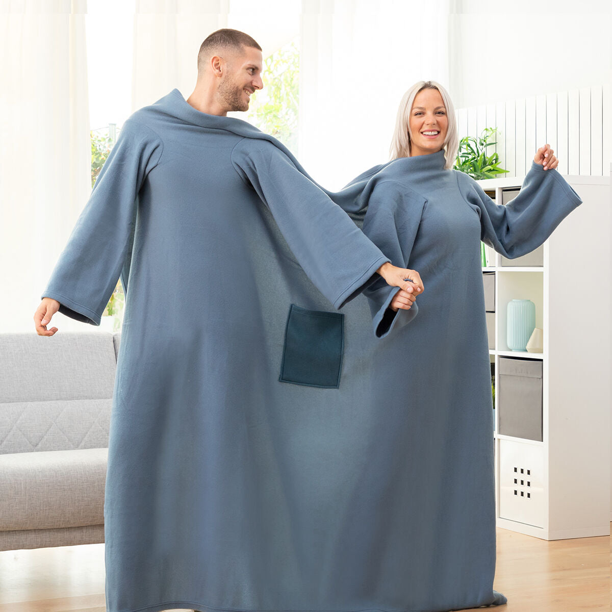 Double Sleeved Blanket with Central Pocket Doublanket InnovaGoods-0