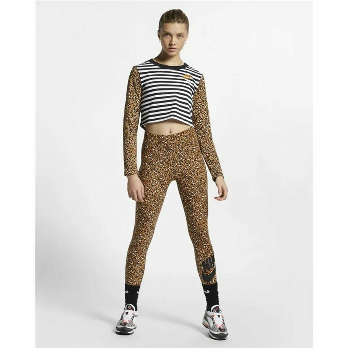 Women’s Long Sleeve T-Shirt Nike Animal Print-1