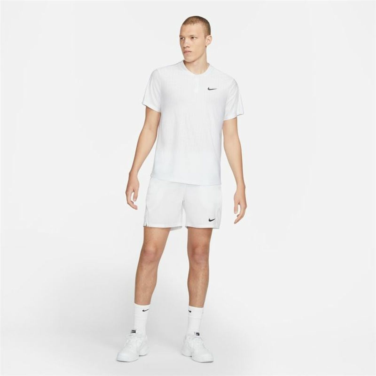 Men’s Short Sleeve Polo Shirt Nike Court Dri-Fit Advantage White-2