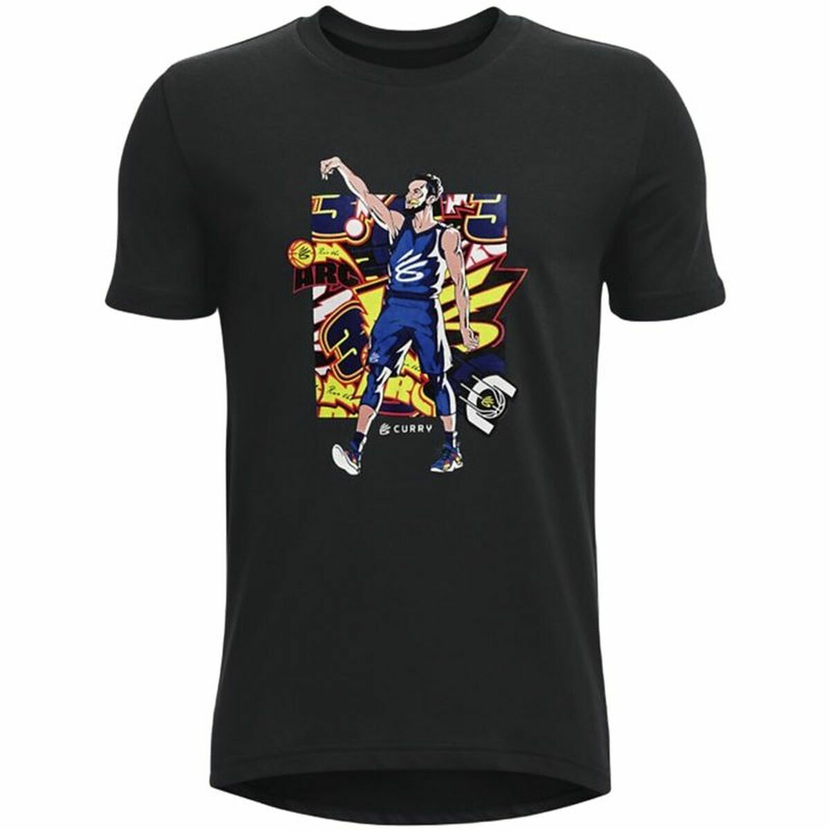 Child's Short Sleeve T-Shirt Under Armour Curry Black-0