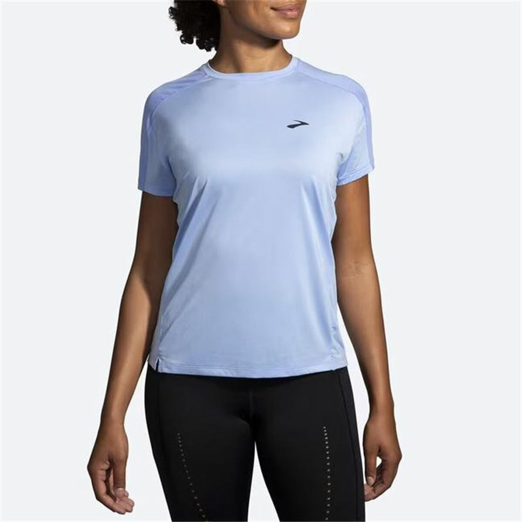 Women’s Short Sleeve T-Shirt Brooks Sprint Free Aquamarine Lady-7