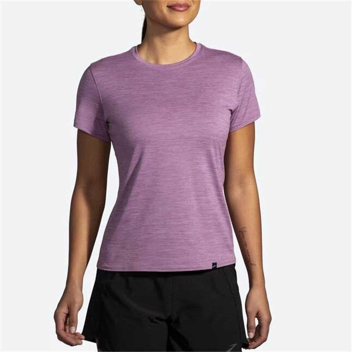 Women’s Short Sleeve T-Shirt Brooks Luxe Lilac-3