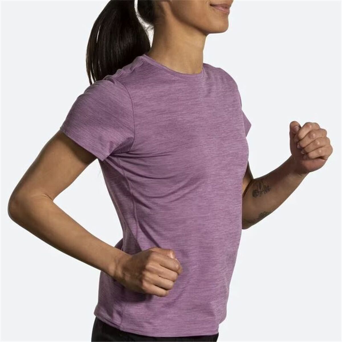 Women’s Short Sleeve T-Shirt Brooks Luxe Lilac-2