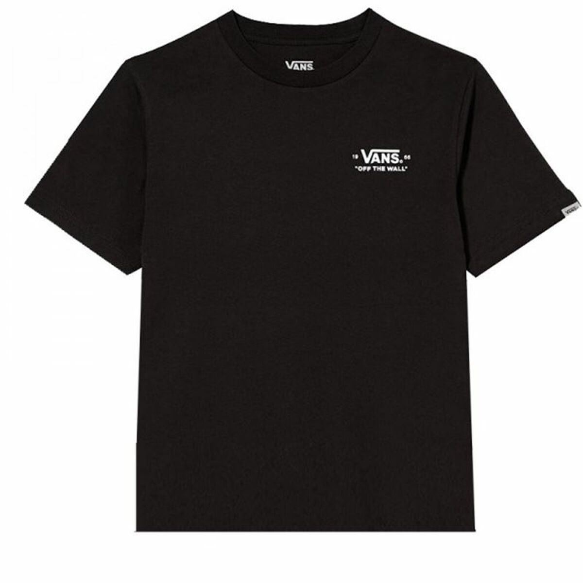 Child's Short Sleeve T-Shirt Vans Mini Scrip Black-0