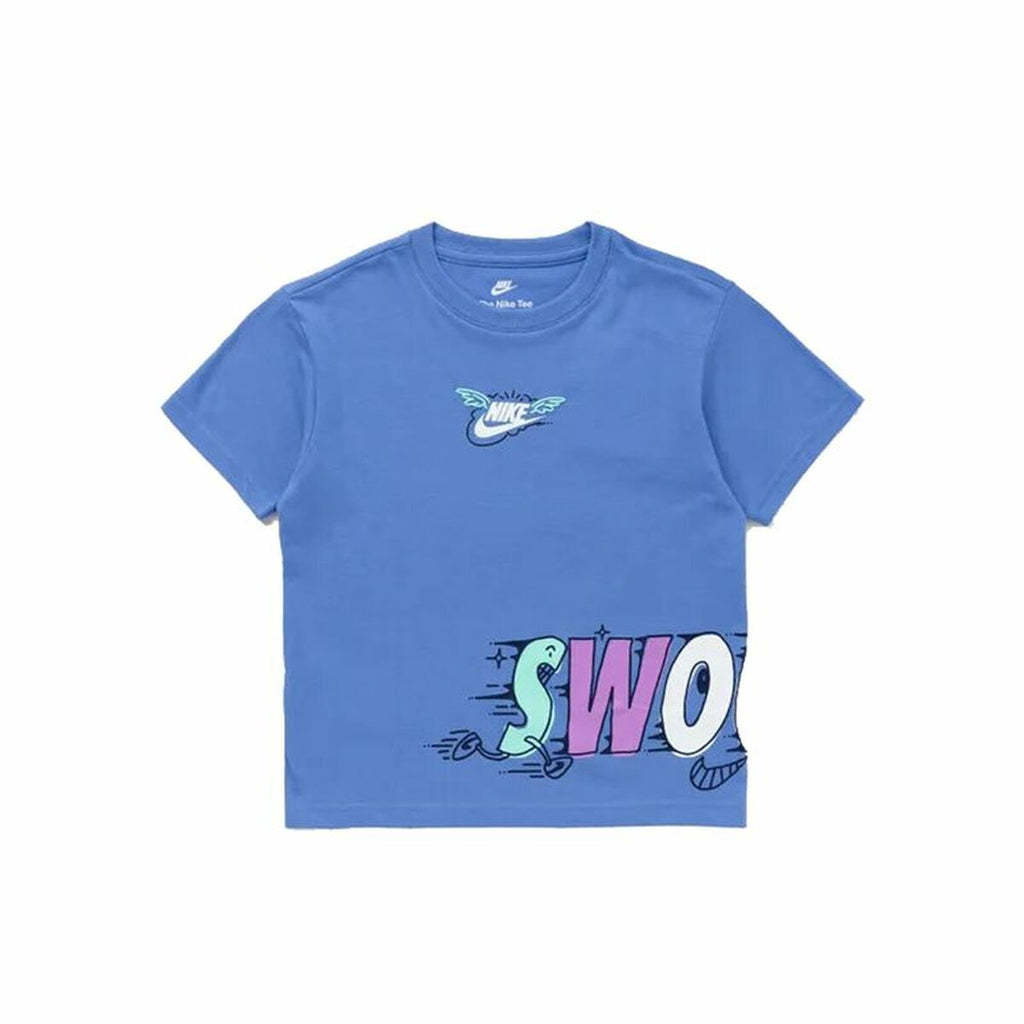Child's Short Sleeve T-Shirt Nike Nsw Art Rlxd Ss Gfx Niño Nike Polar Indigo-0