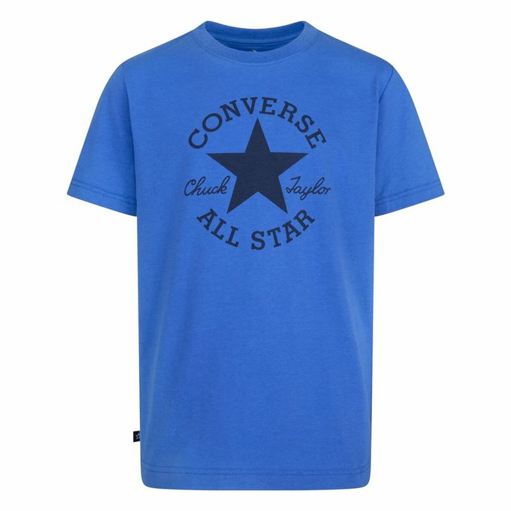 Child's Short Sleeve T-Shirt Converse Sustainable Core Sse Blue-4