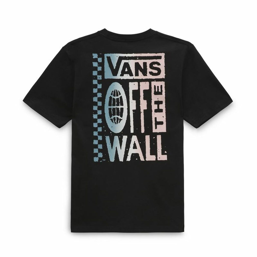 Children’s Short Sleeve T-Shirt Vans Global Stack-B Black-2