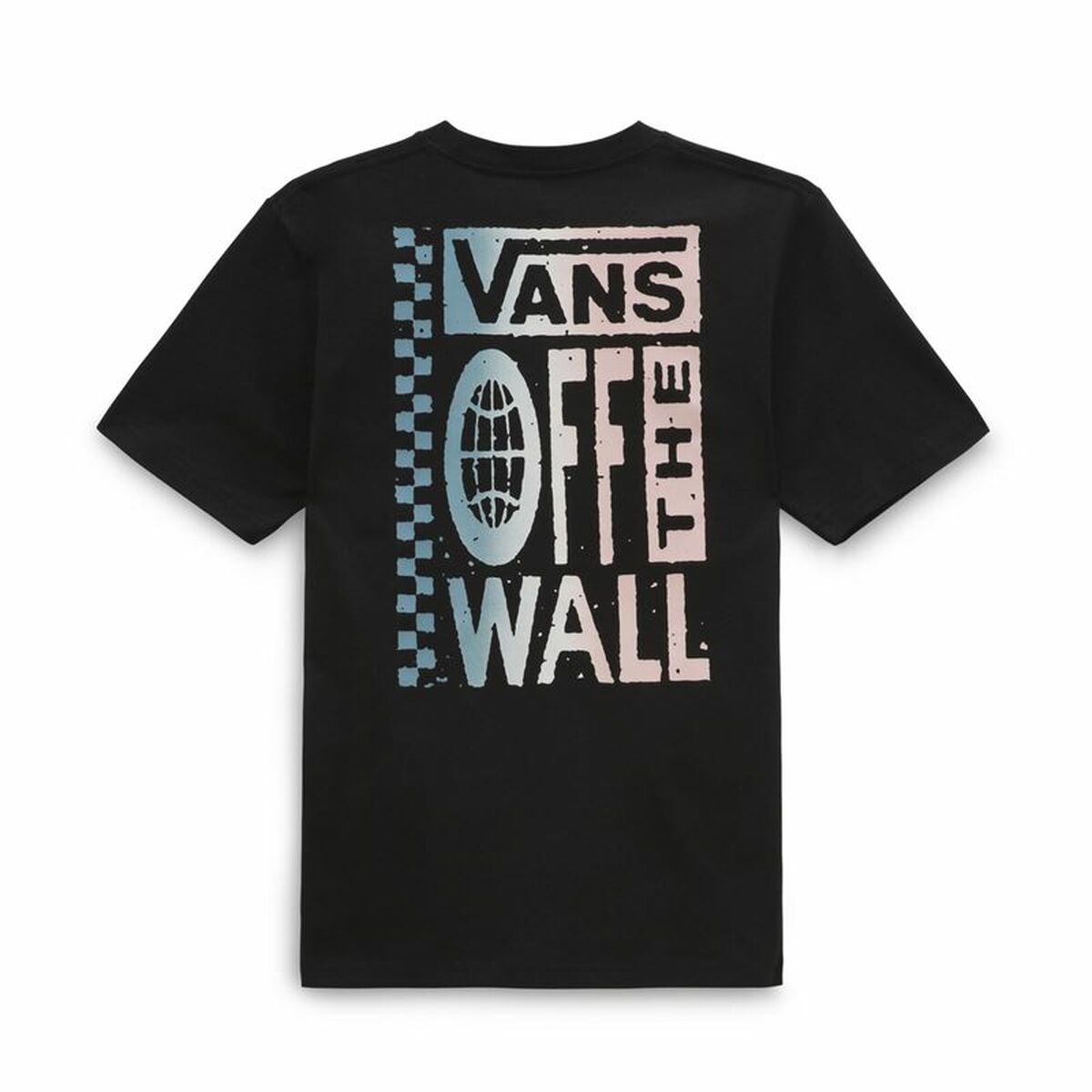 Children’s Short Sleeve T-Shirt Vans Global Stack-B Black-2