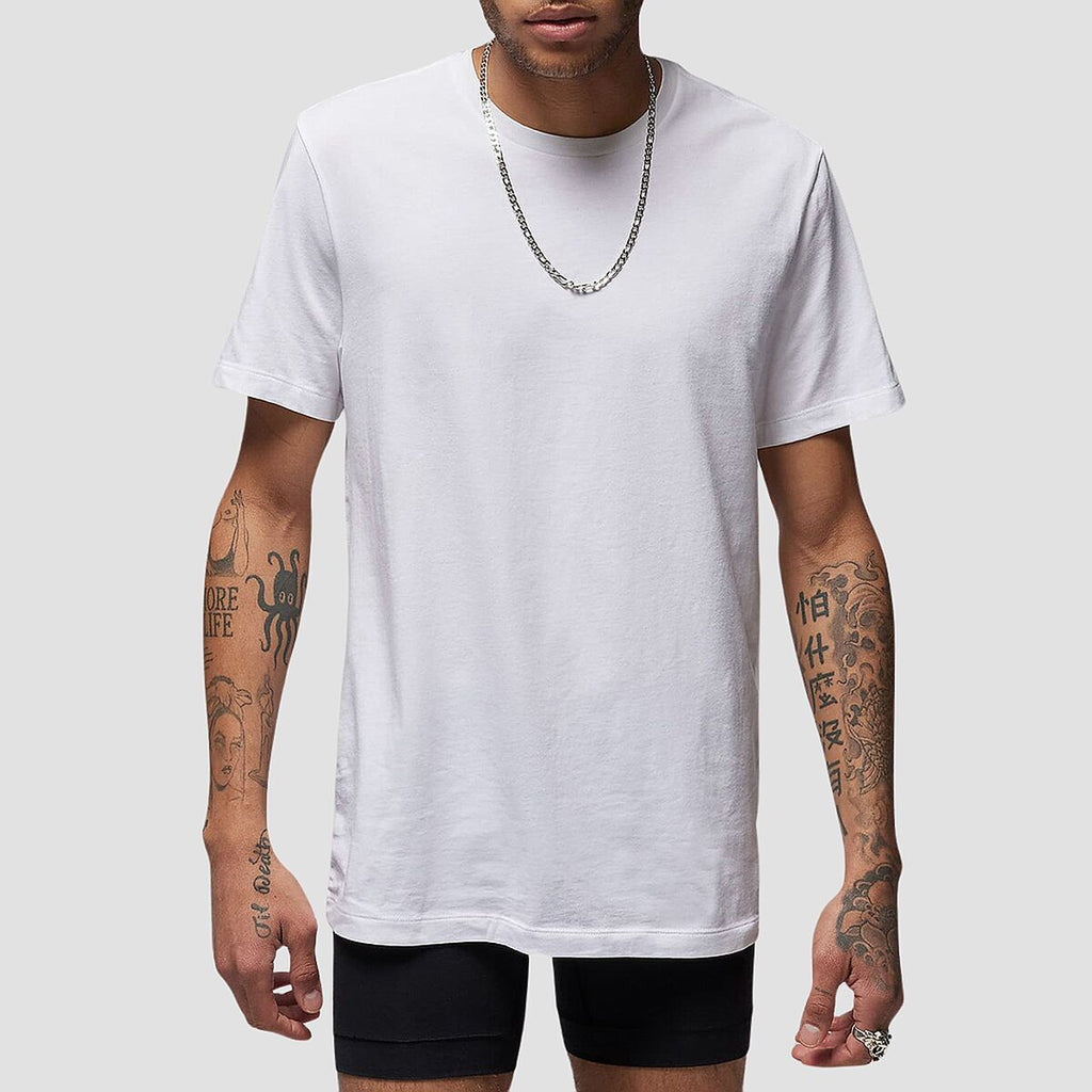Men’s Short Sleeve T-Shirt Nike Flight Base Tee JM0625 001 White-3