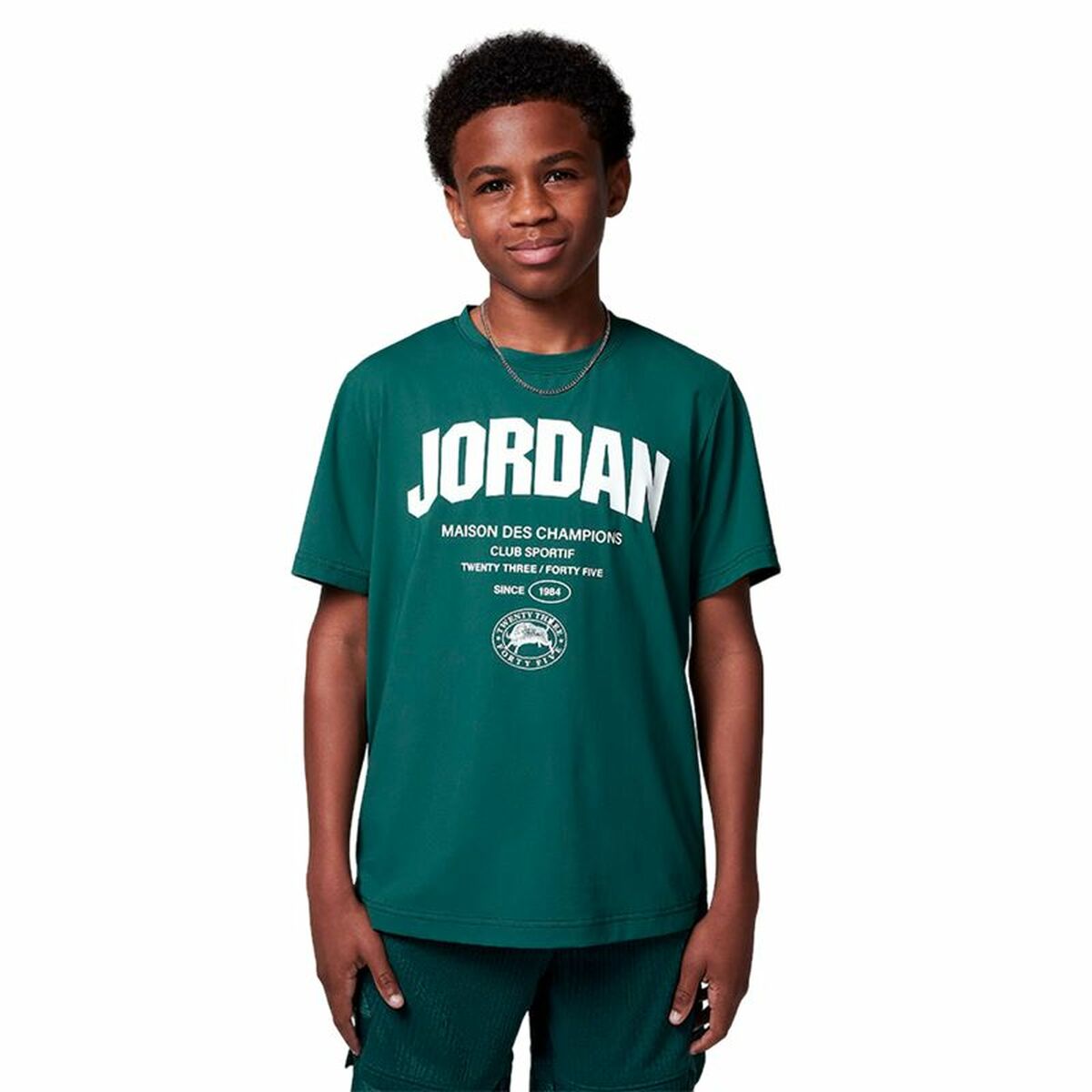 Child's Short Sleeve T-Shirt Jordan Jdb Des Champions-0