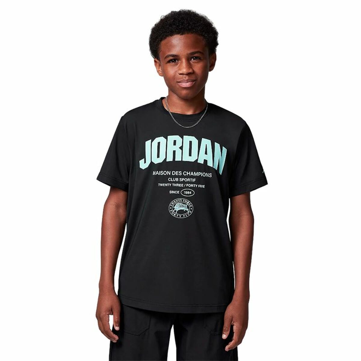 Child's Short Sleeve T-Shirt Jordan Jdb Des Champions-0