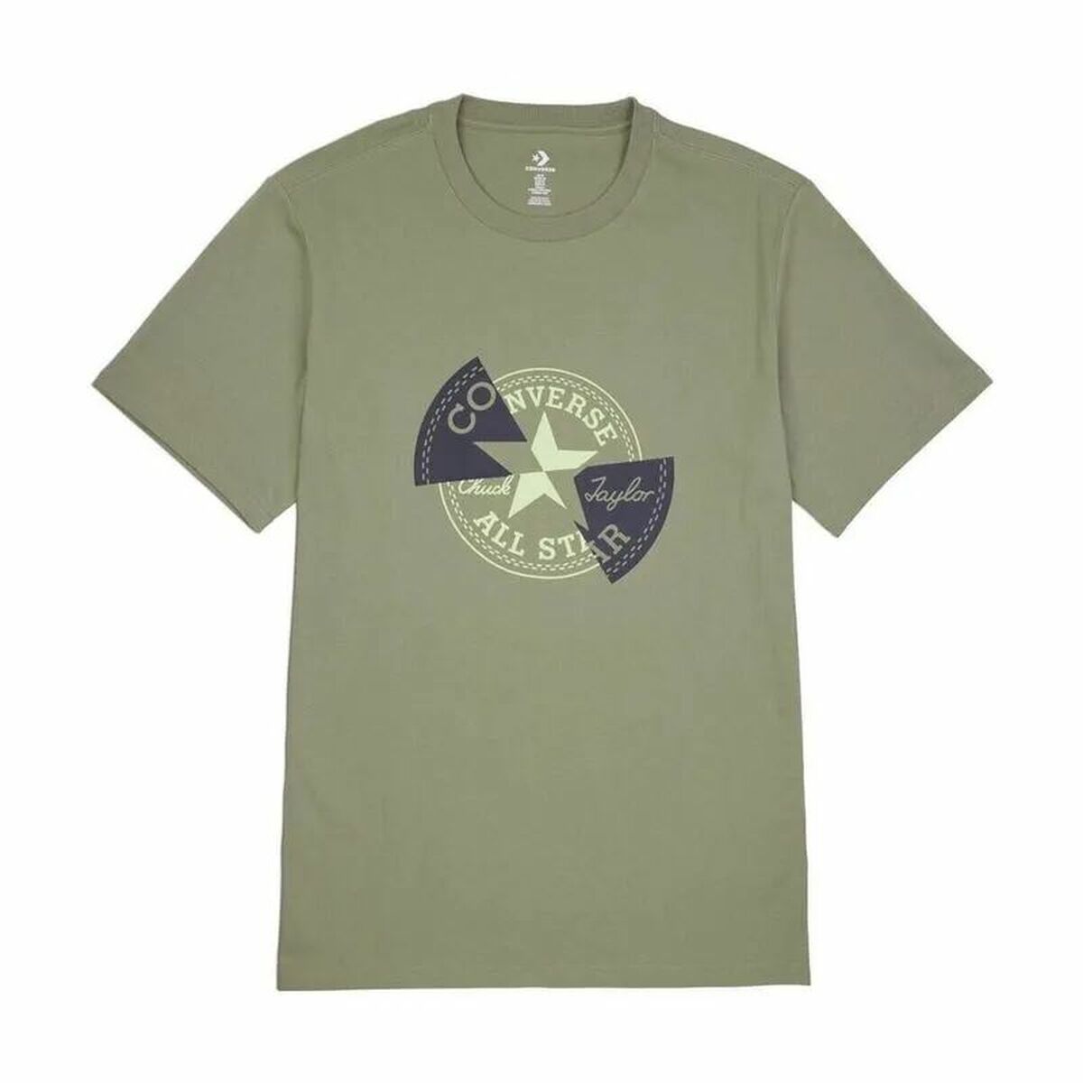 Child's Short Sleeve T-Shirt Converse Cnvb Dissected Chuck Patch Ss Olive-0