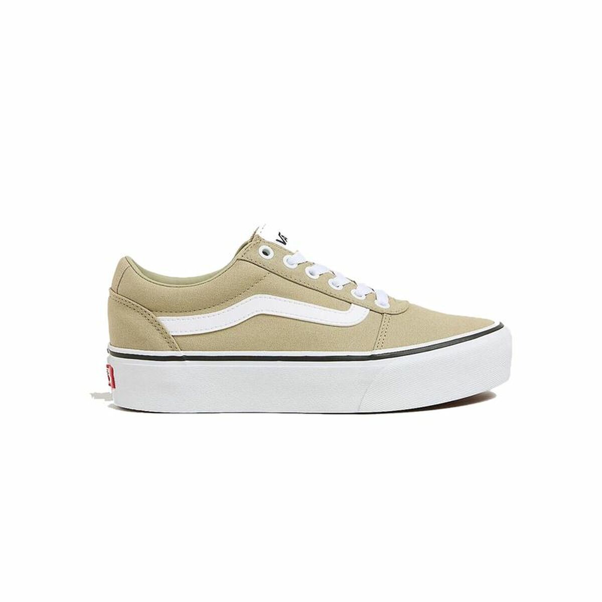 Women's casual trainers Vans Ward Platform Cnvs Elm Beige Light brown-0