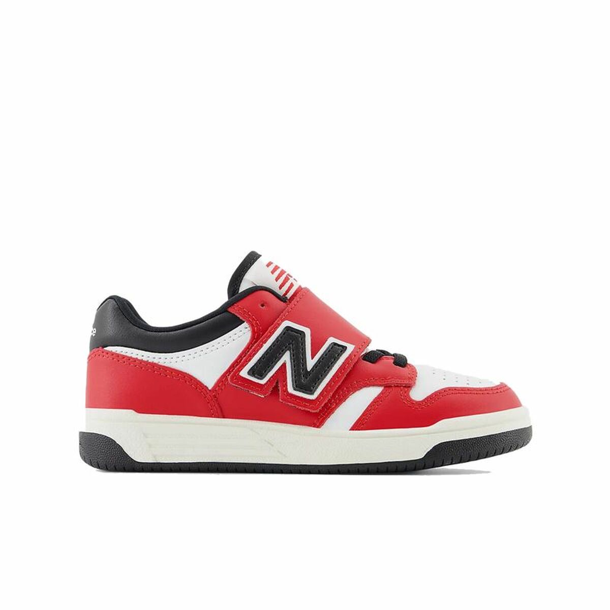 Sports Shoes for Kids New Balance 480 HOOK LOOP White Red Tomato-0