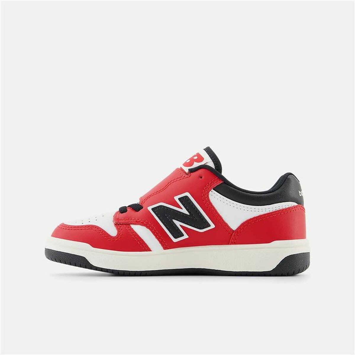 Sports Shoes for Kids New Balance 480 HOOK LOOP White Red Tomato-5