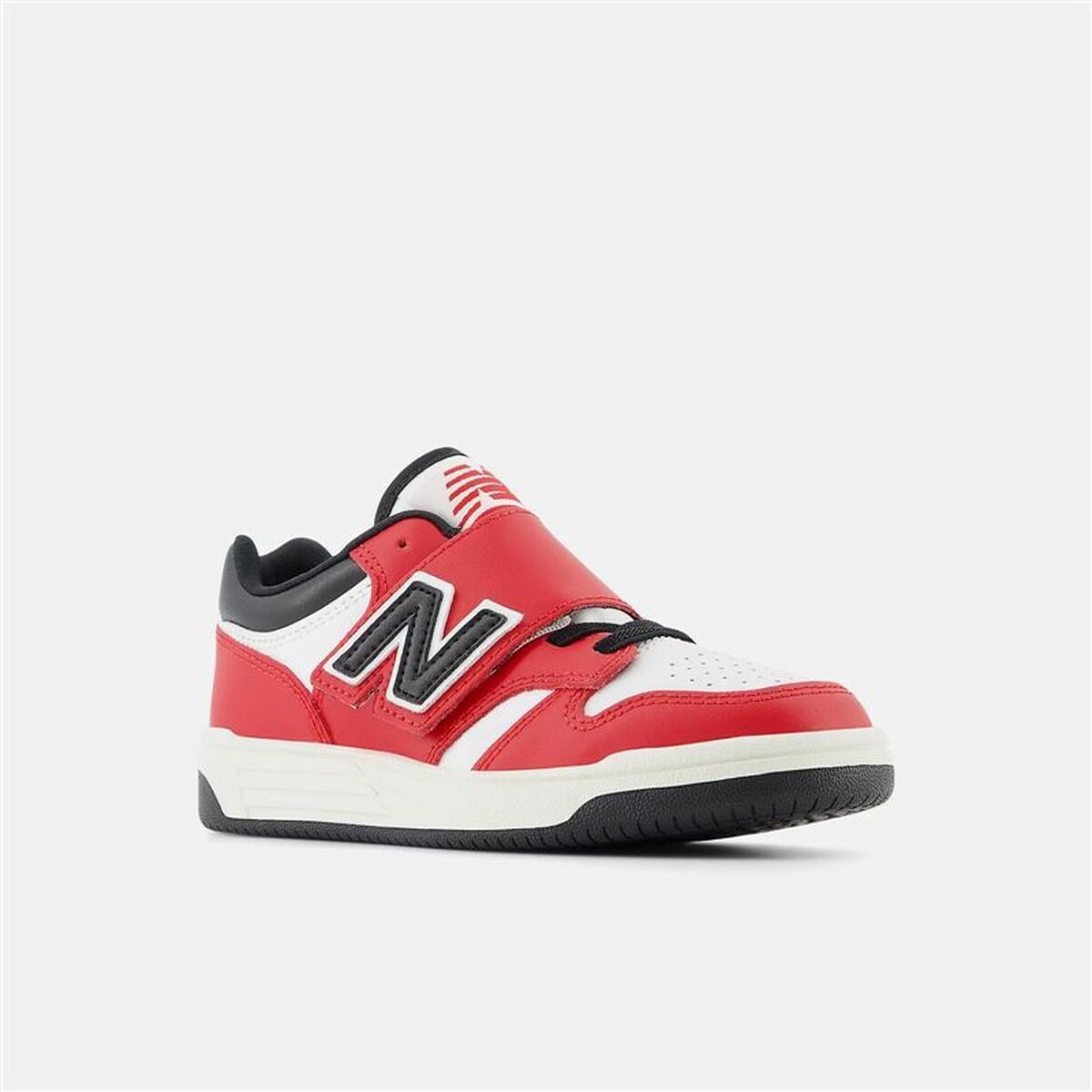 Sports Shoes for Kids New Balance 480 HOOK LOOP White Red Tomato-2