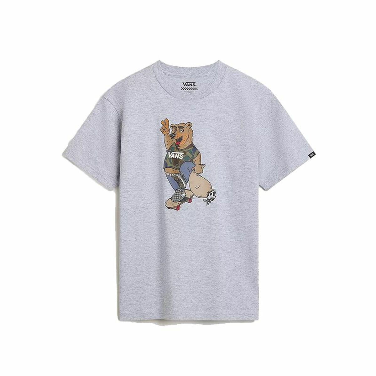 Child's Short Sleeve T-Shirt Vans Peace Oso Crew Grey-0