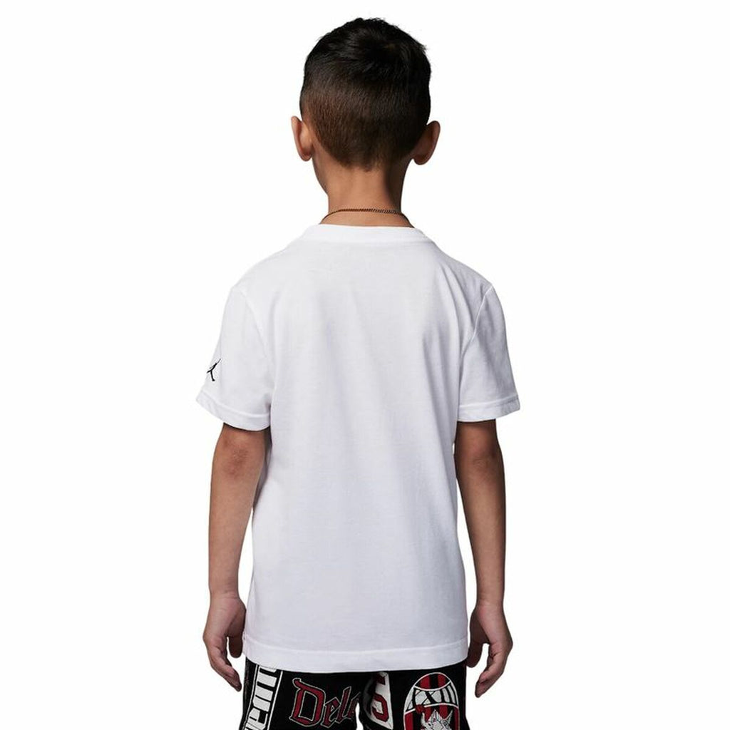 Children’s Short Sleeve T-Shirt Jordan Jdb Mj Brand Photo Ss Crew White-4