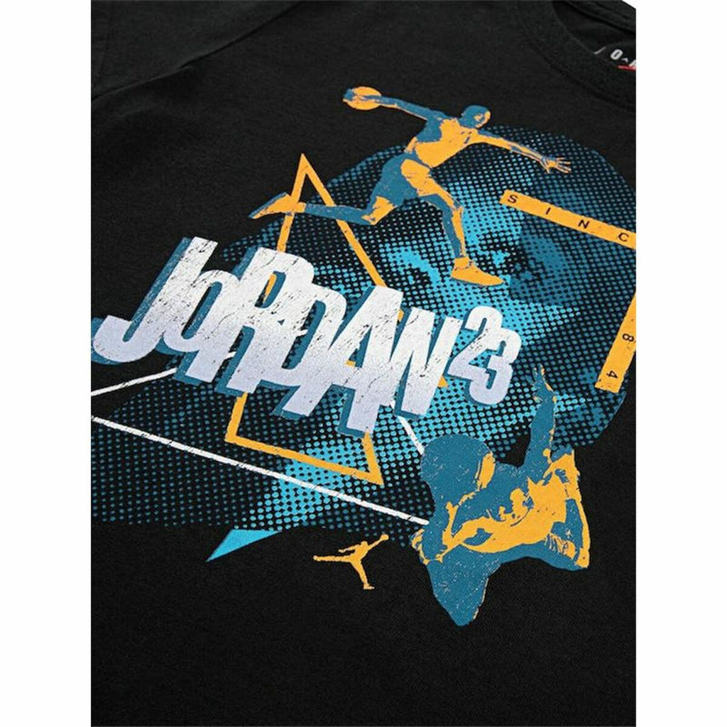 Child's Short Sleeve T-Shirt Jordan Jdb Jordan 3Peat Ss Black-2