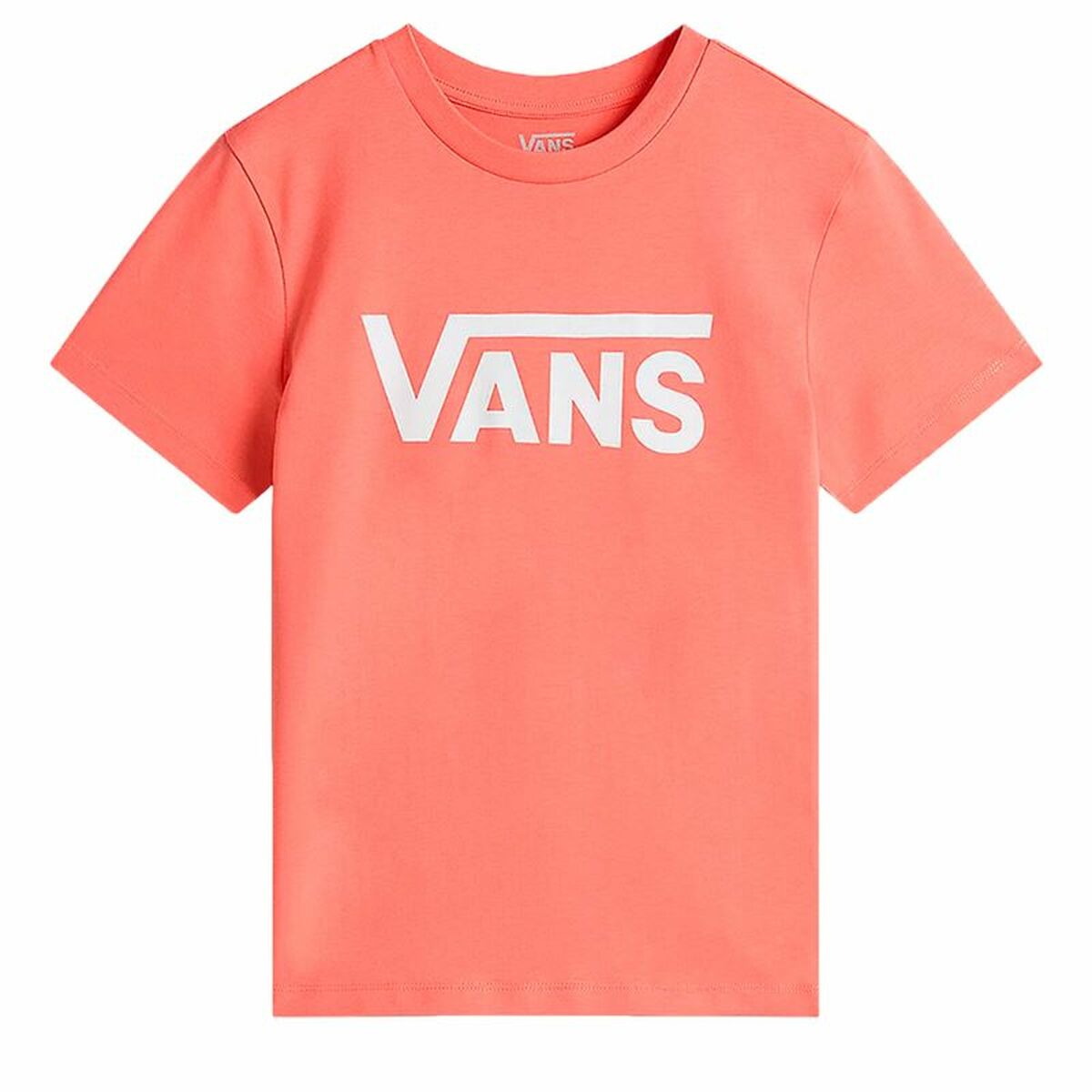 Women’s Short Sleeve T-Shirt Vans Flying V Flyv Pink Salmon-0