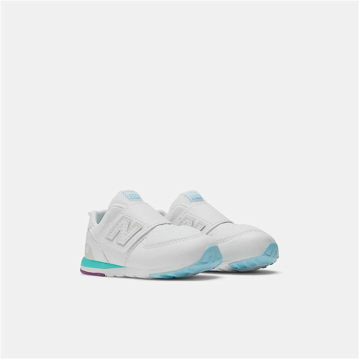Sports Shoes for Kids New Balance 574 NEW-B HOOK LOOP White-3