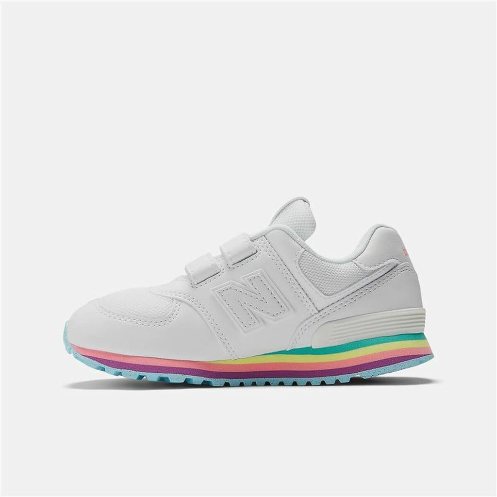 Sports Shoes for Kids New Balance 574 Core Hook Loop White-6
