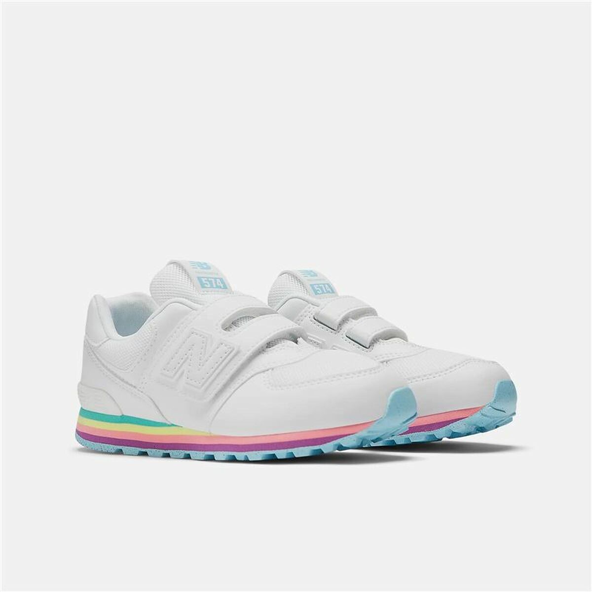 Sports Shoes for Kids New Balance 574 Core Hook Loop White-3