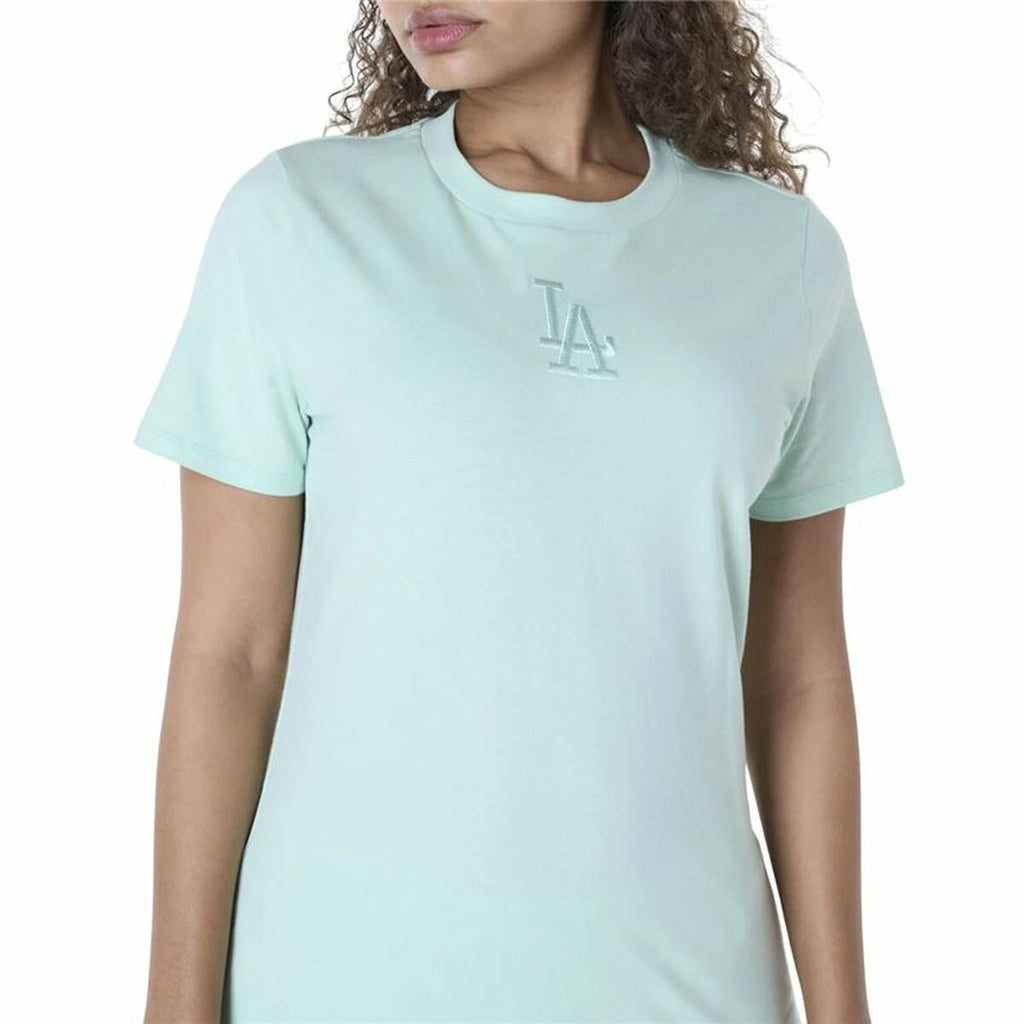 Women’s Short Sleeve T-Shirt New Era LA Dodgers MLB League Essential Aquamarine-0