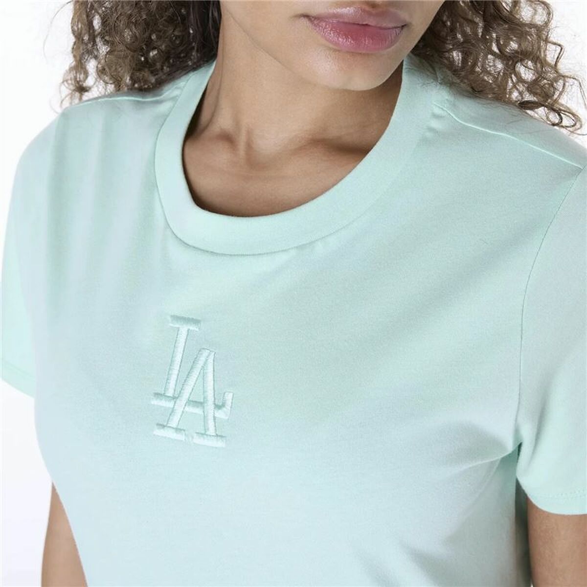 Women’s Short Sleeve T-Shirt New Era LA Dodgers MLB League Essential Aquamarine-3