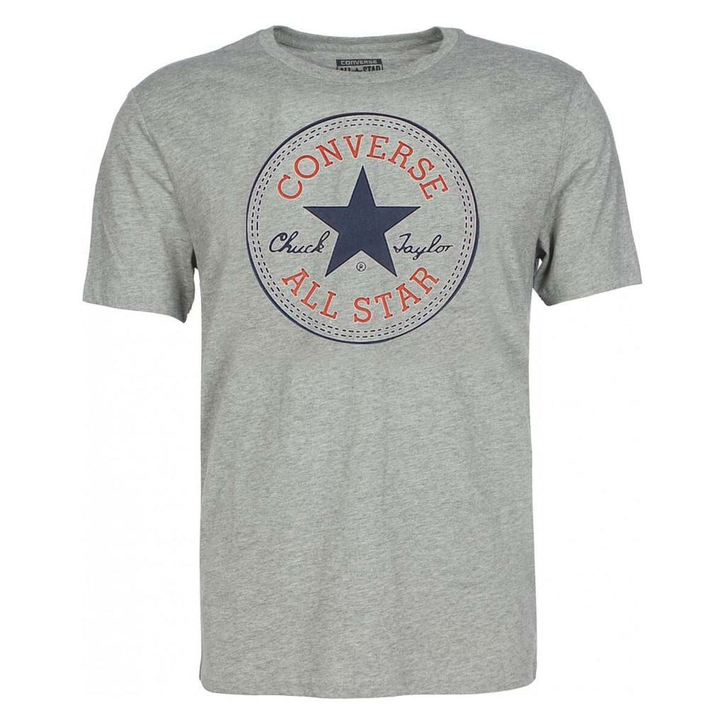 Child's Short Sleeve T-Shirt Converse CHUCK PATCH SHORT Grey-0