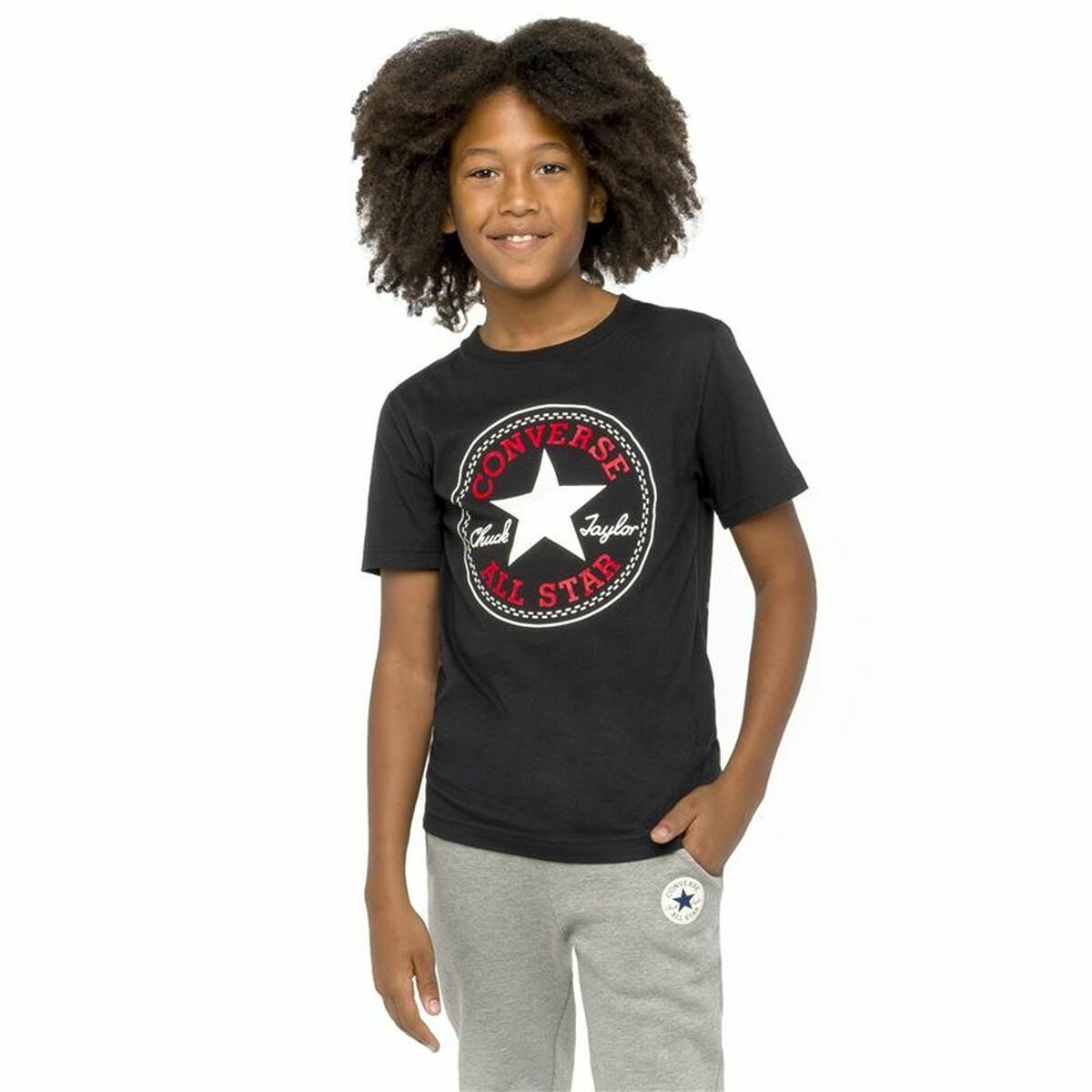 Short Sleeve T-Shirt Converse Black-2