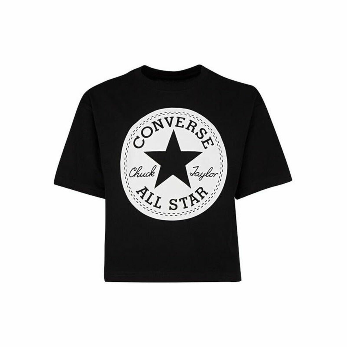 Child's Short Sleeve T-Shirt Converse Black-0