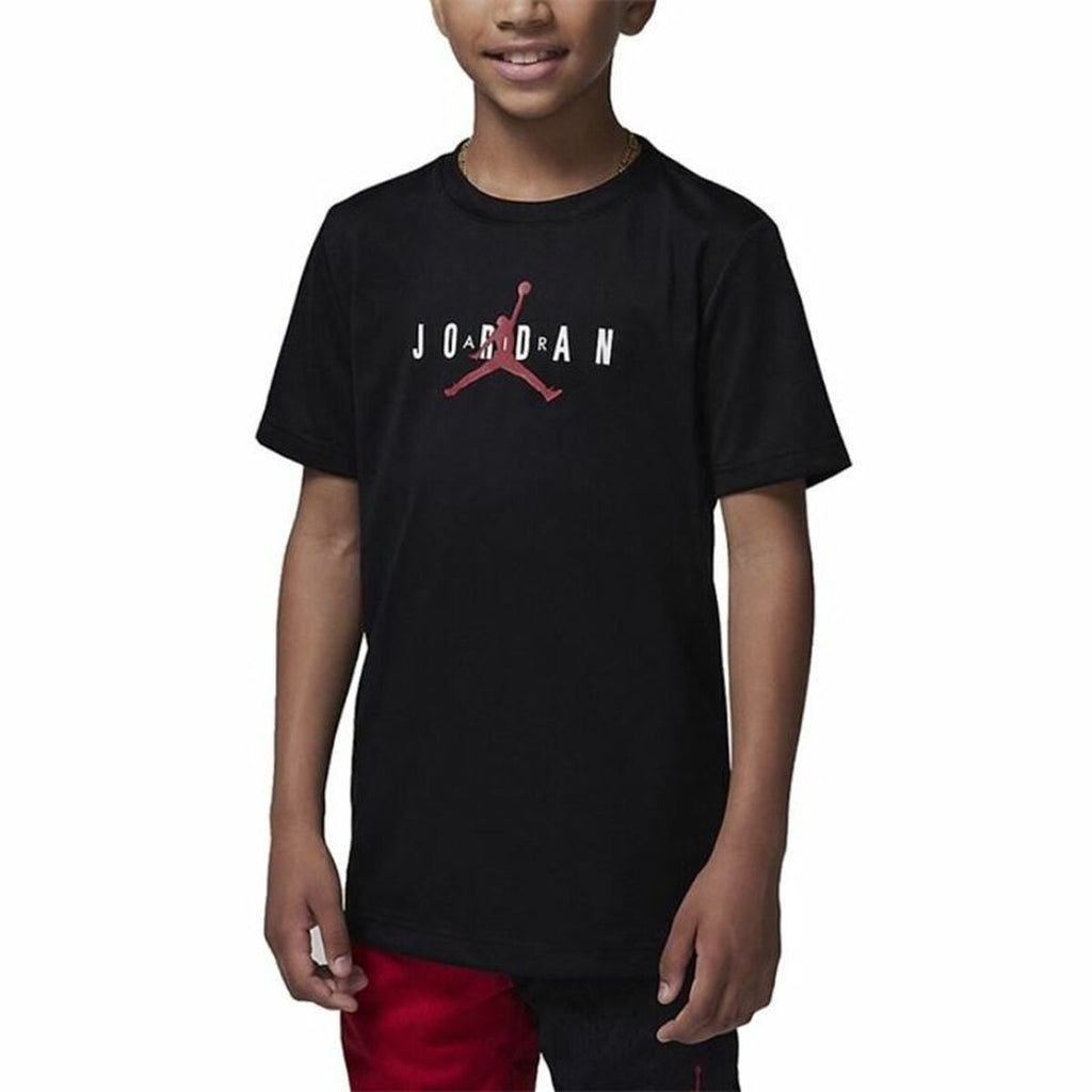 Child's Short Sleeve T-Shirt Jordan Jumpman Sustainable Black-0