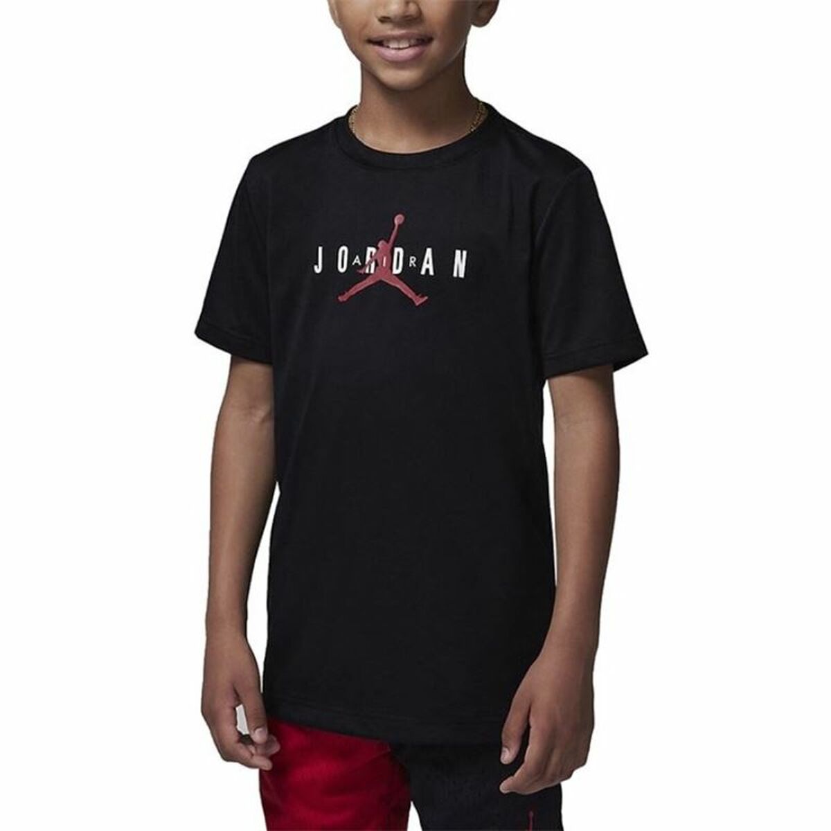 Child's Short Sleeve T-Shirt Jordan Jumpman Sustainable Black-0