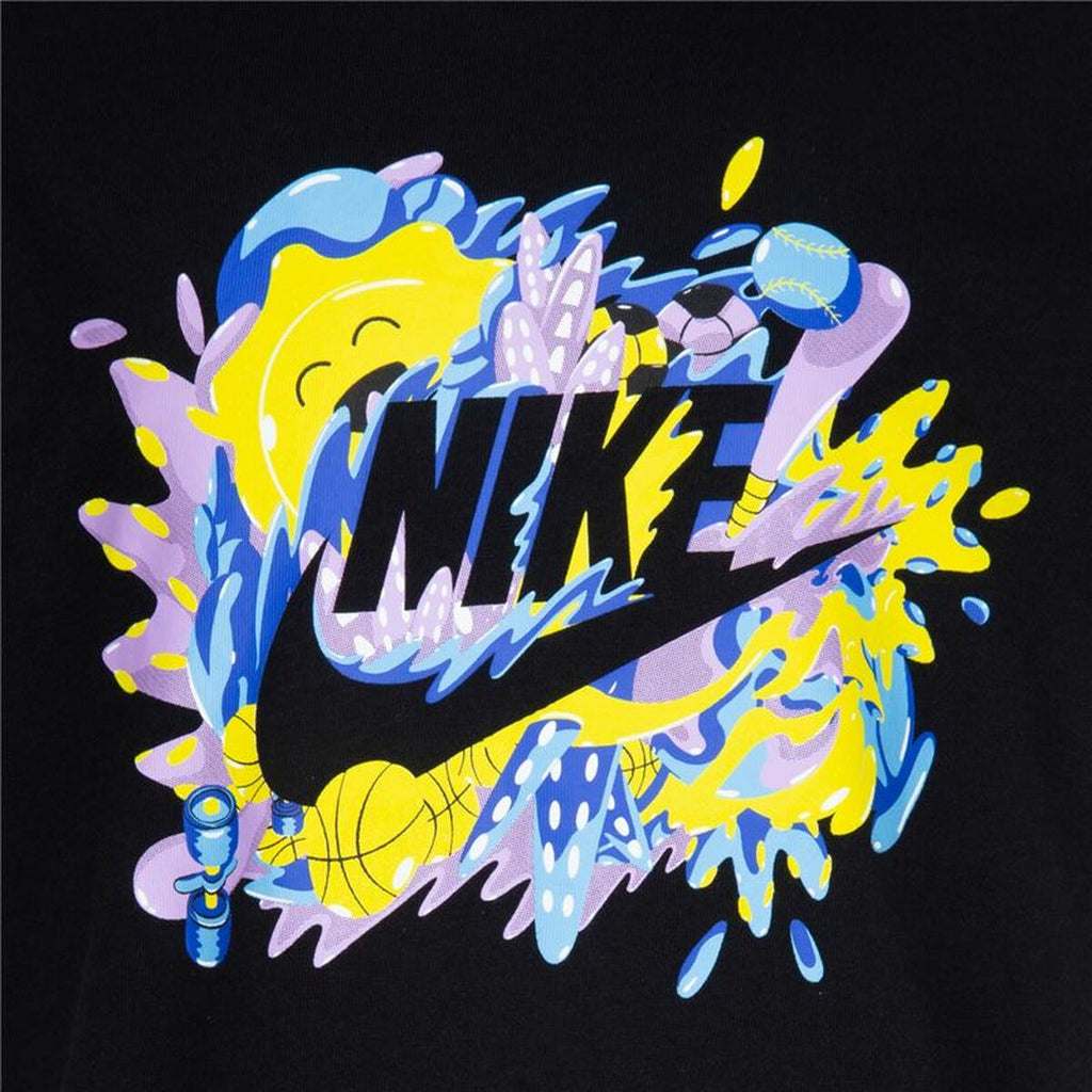Child's Short Sleeve T-Shirt Nike Sport Splash  Black-2