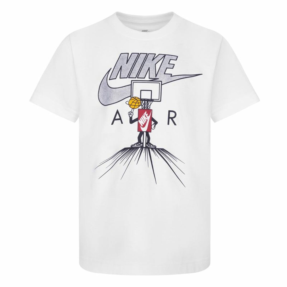 Child's Short Sleeve T-Shirt Nike Icons Of Play White-0