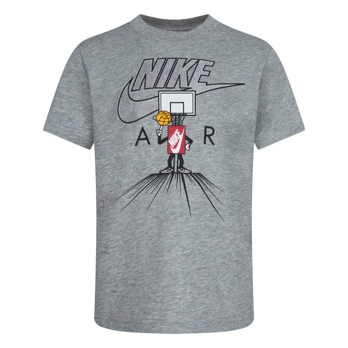Child's Short Sleeve T-Shirt Nike Icons Of Play Grey-0