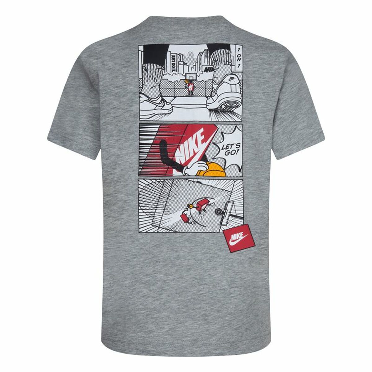 Child's Short Sleeve T-Shirt Nike Icons Of Play Grey-4