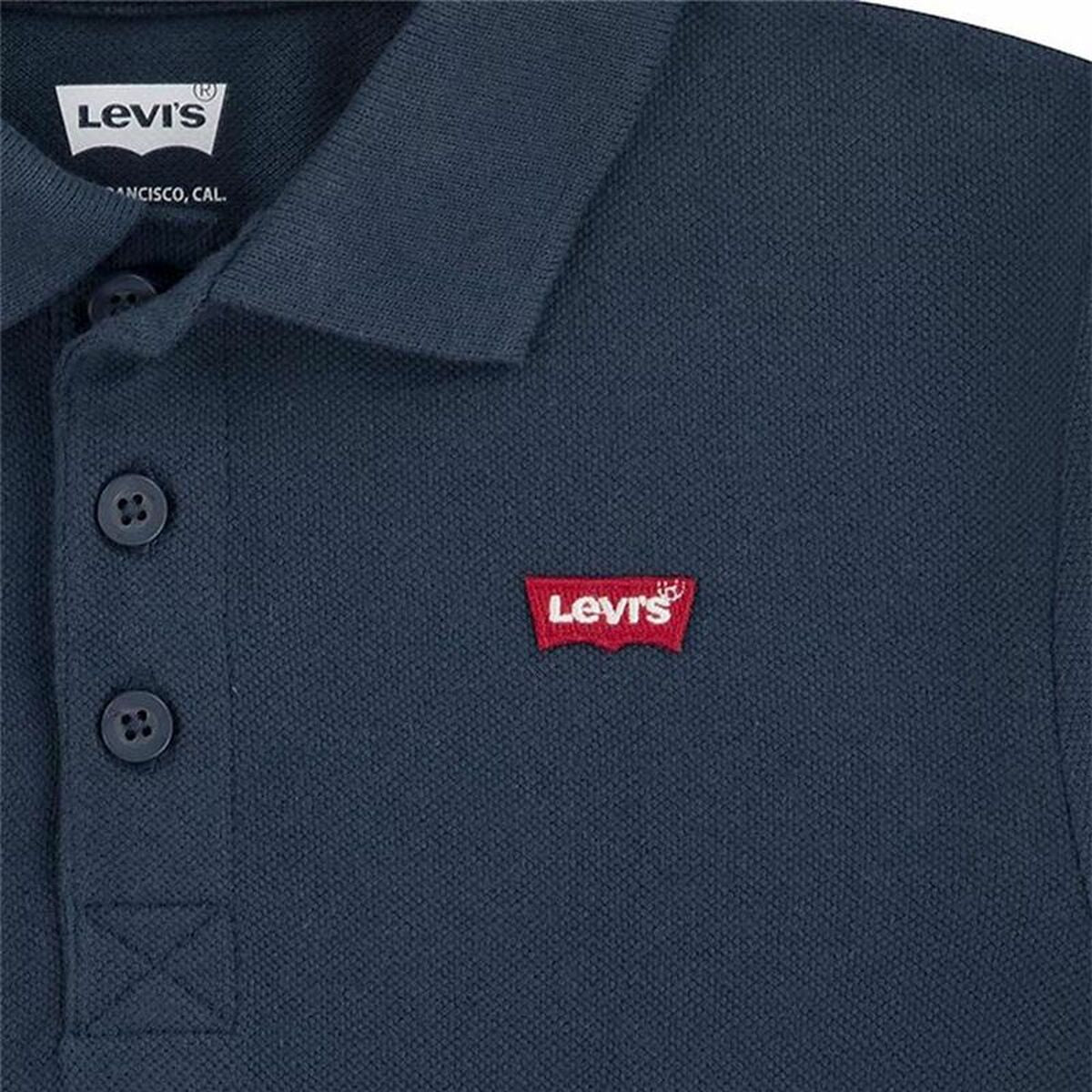 Children’s Short Sleeve Polo Shirt Levi's Lvb Back Neck Tape Blue-2