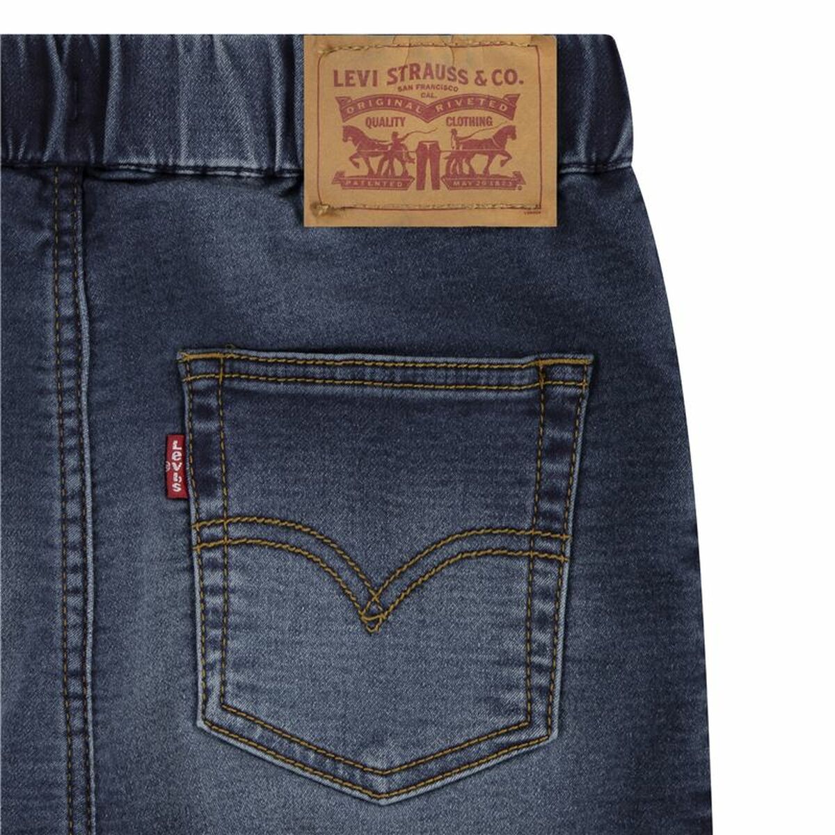 Children’s Jeans Levi's Lvb Skinny Fit Dobby Buckeroo Blue-1