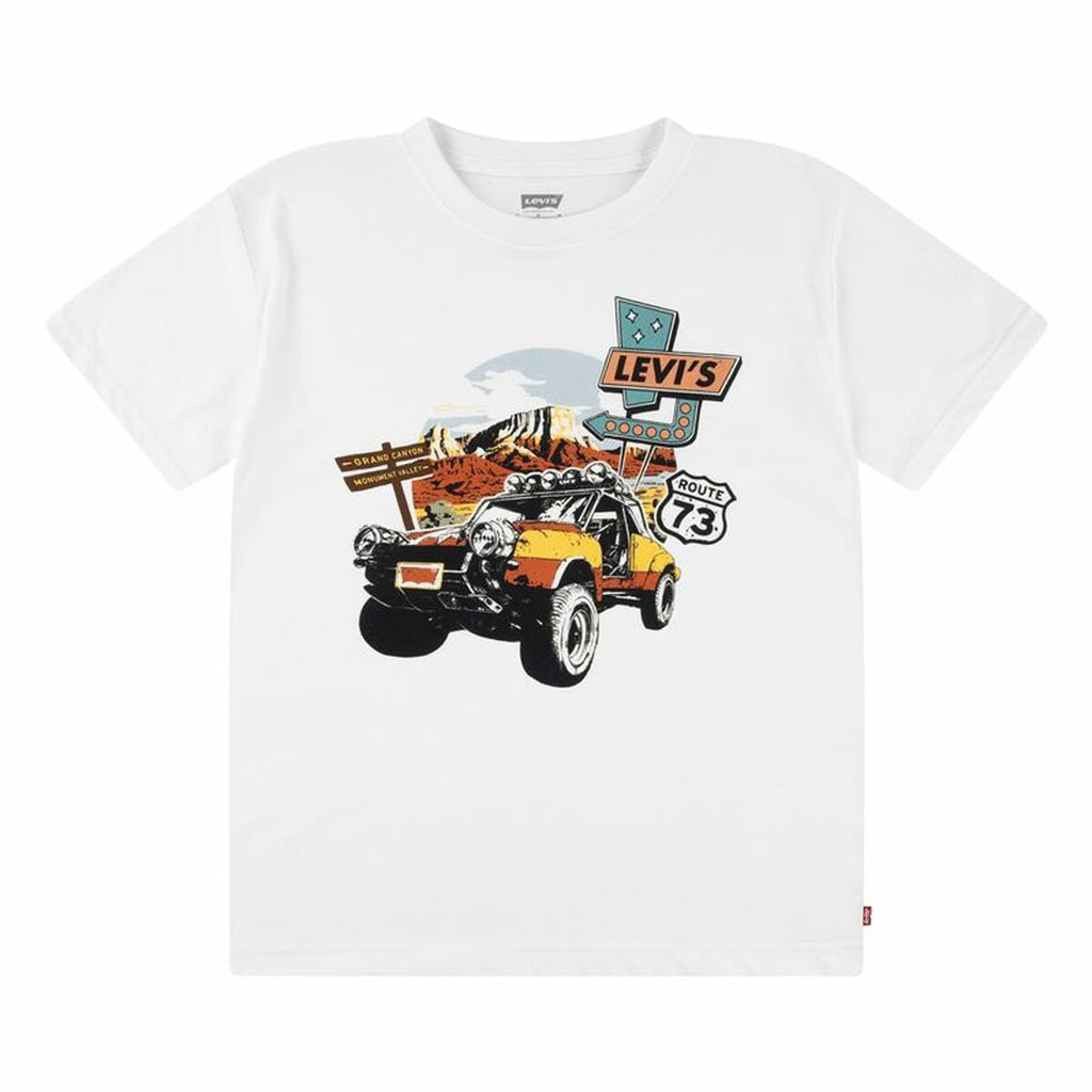 Child's Short Sleeve T-Shirt Levi's Lvb Day Trip White-0