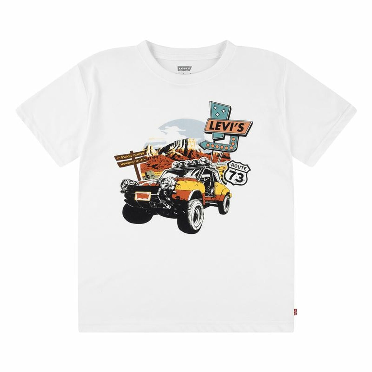 Child's Short Sleeve T-Shirt Levi's Lvb Day Trip White-0