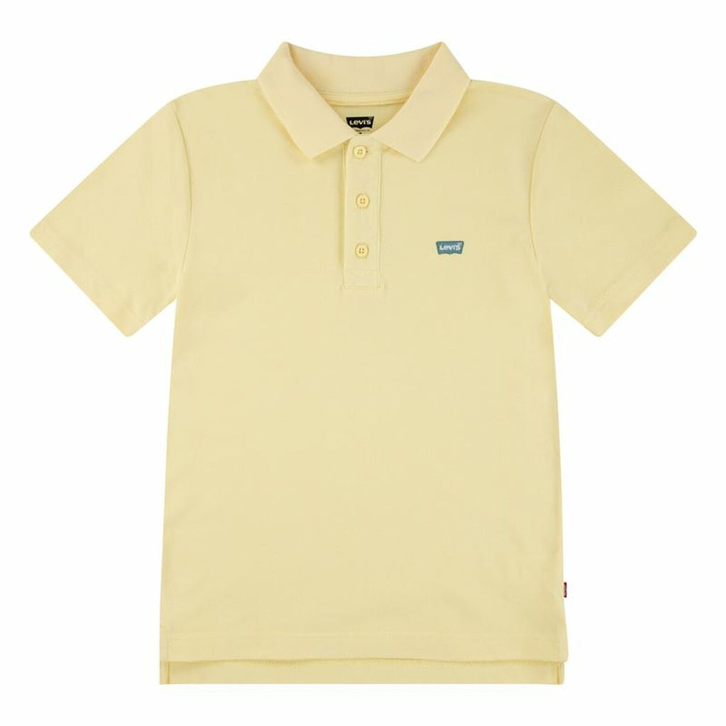 Children’s Short Sleeve Polo Shirt Levi's Lvb Back Neck Tape Yellow-0