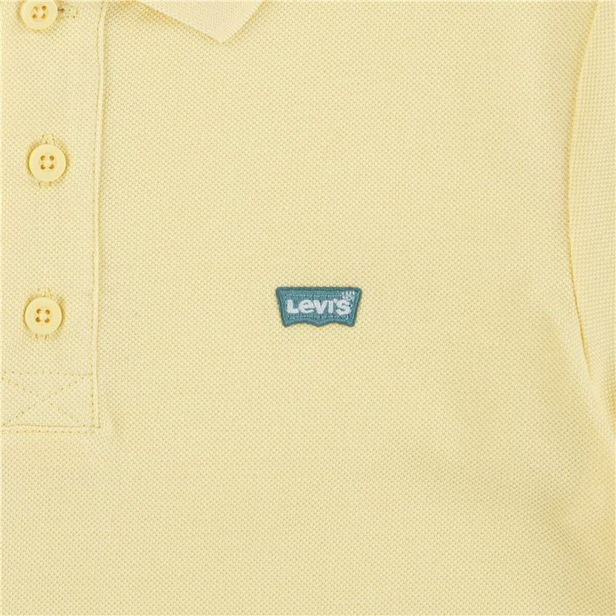 Children’s Short Sleeve Polo Shirt Levi's Lvb Back Neck Tape Yellow-2